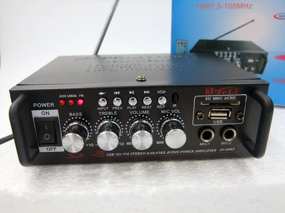 Wholesale Home Audio Video Equipment NEW 220V 12V dual WITH USB FM Radio with remote control