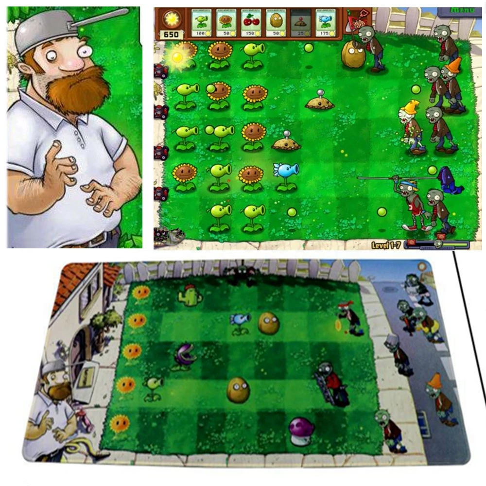 

1 pcs Plants vs Zombies Game Map Waterproof Film Plastic Color Printed Decorative Operational Layout Stance Kid Toy