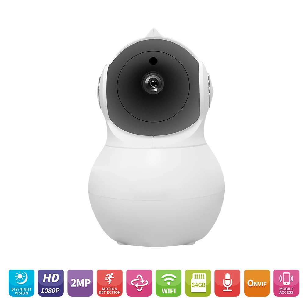 

Security Camera 1080P Wireless IP Surveillance Monitor with Night Vision Motion Detection Two-way Audio Monitor Camera