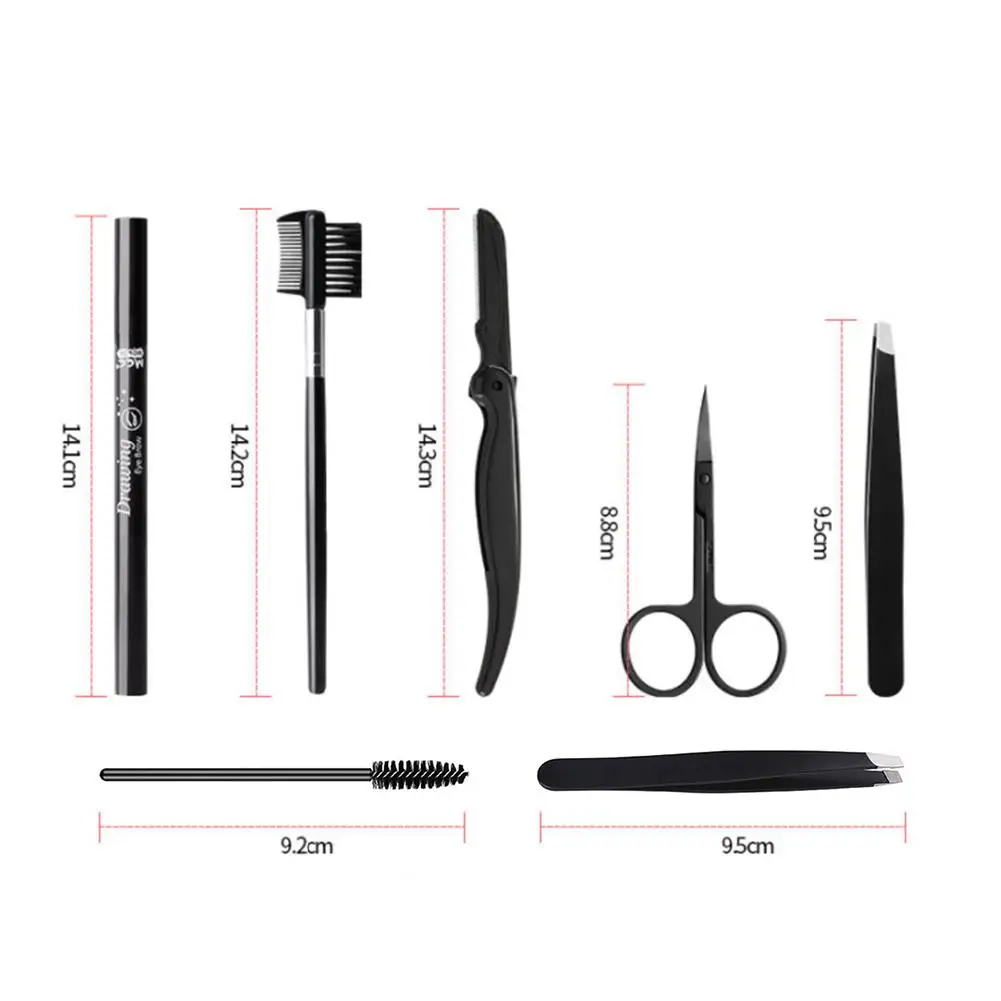 7-Piece Men's Eyebrows Set Brows Brush Tool Set Eyebrow Comb Grooming Suit Kits Stainless Steel Eyebrows Clippers 7-Piece Men's Eyebrows Set Brows Brush Tool Set Eyebrow Comb Grooming Suit Kits Stainless Steel Eyebrows Clippers