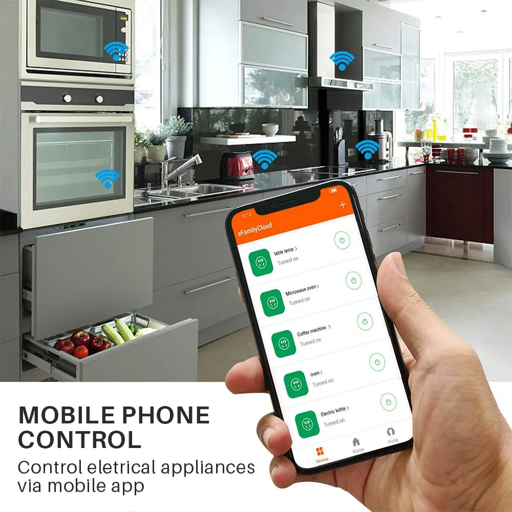 WiFi умная розетка с разъемом питания с приложением синхронизации дистанционного управления Совместимость с Amazon Alexa Google Home Mini Smart Home Автоматизация