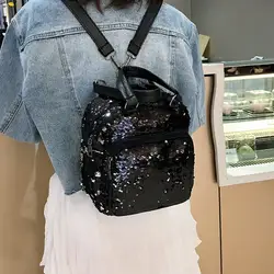 2019 популярные женские рюкзак модные пайетки колледж моды случайные молния рюкзак разные цвета A1