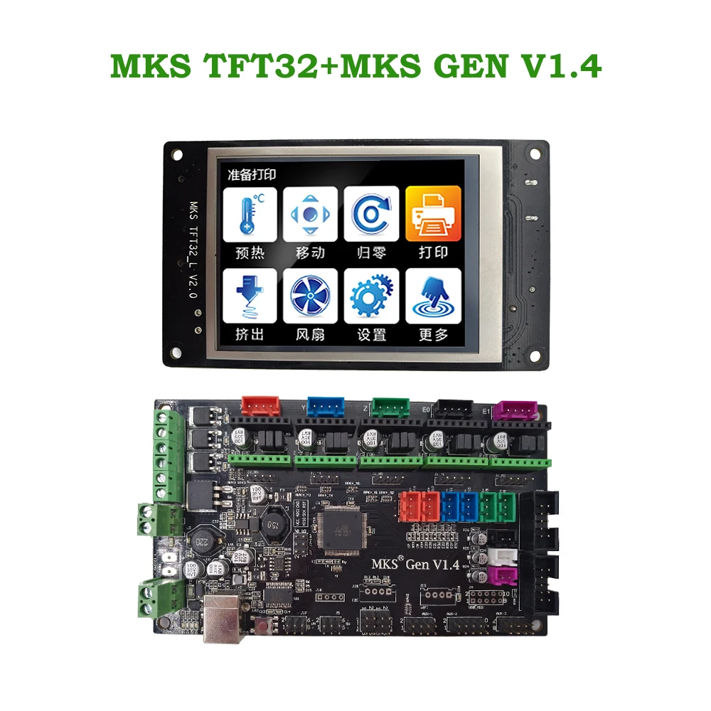

MKS GEN controller with MKS TFT32 v4.0 colorful touch screen 3d printer DIY starter kit mega2560 mainboard stm32 lcd Kossel kits