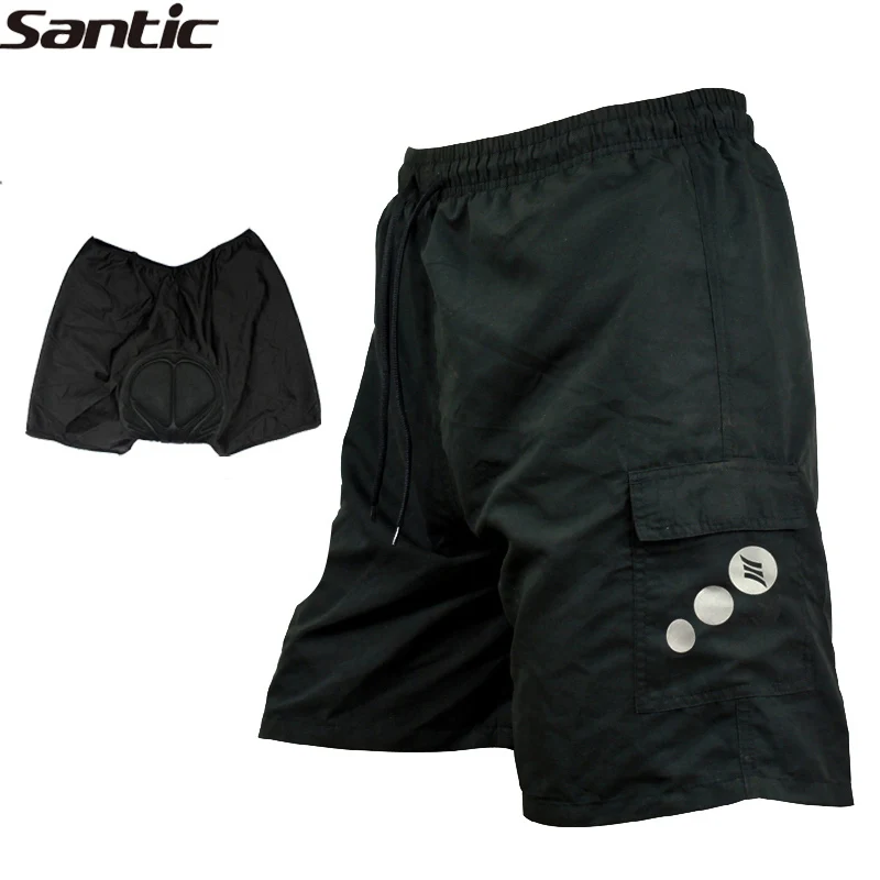  Santic MTB Road Men's Cycling Loose Shorts Mountain Bike/Bicycle Leisure Baggy 3D Padded Thickening Sports Cycle Wear 7 Sizes 