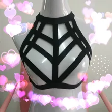 Новые Модные Пастельные подвязка в готическом стиле Пояс Готический бюст Бандаж Бюстгальтер Rave одежда привязки пикантные женские Сетчатое нижнее белье для бондажа черный розничная