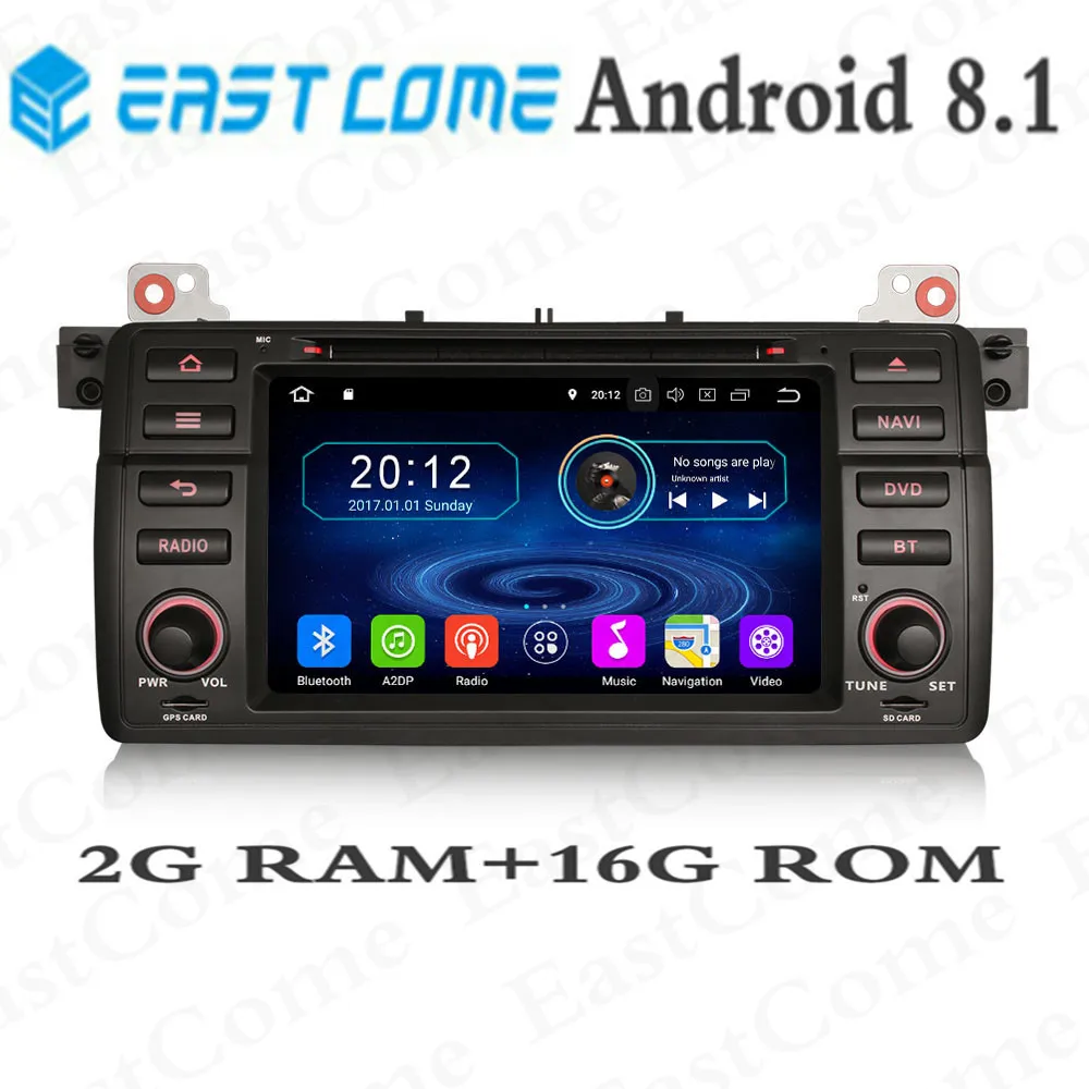 Flash Deal Quad Core Pure Android 8.1 Car DVD for BMW 3 Series E46 1998-2006 M3 318 320 325 Rover 75 With HD Radio Rear View Camera 6