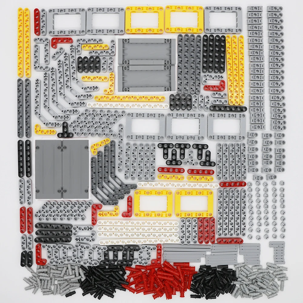 Lego Technic Bricks 195x Bright Yellow Studless Beams Liftarms Thins Parts NEW