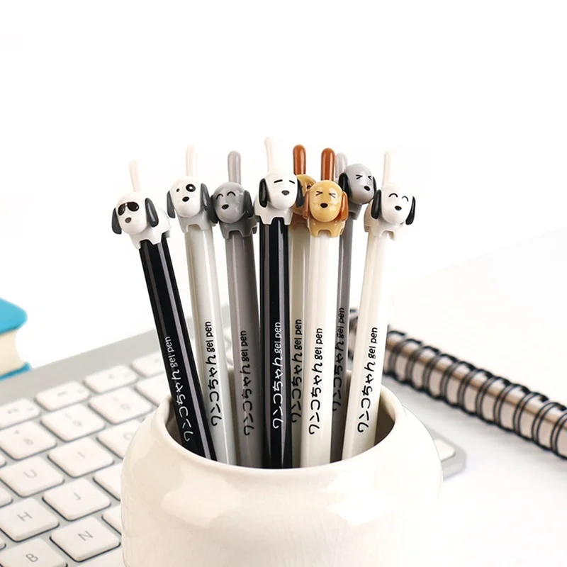 

36 pcs/Lot Cute dog gel pen 0.5mm Black color pens for writing Stationery Office accessories School supplies EB506