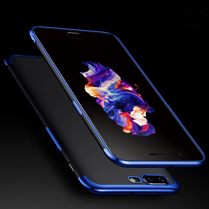 

Luxury Soft Laser Plating Case for Oneplus 5 5t Clear Ultra-Thin Oneplus Case Cover for Oneplus 5 A5000 5T Antishock Bumper Case