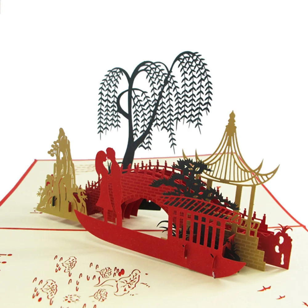 

3D 10 X15cm Papper Pop Up Cards Valentine Lover Happy Birthday Wedding Anniversary Greeting Cards Cards & Invitations #M5