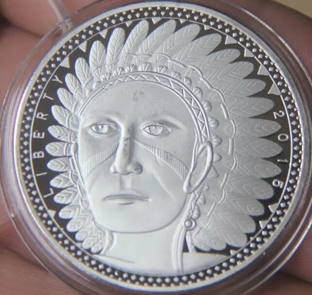 

40MM 5 Ameros Silver Plated Souvenir Coin Medal Union OF North America