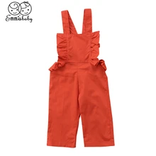 Штаны с открытой спиной для маленьких девочек, комбинезоны детские уличные комплекты одежды летние комбинезоны для девочек