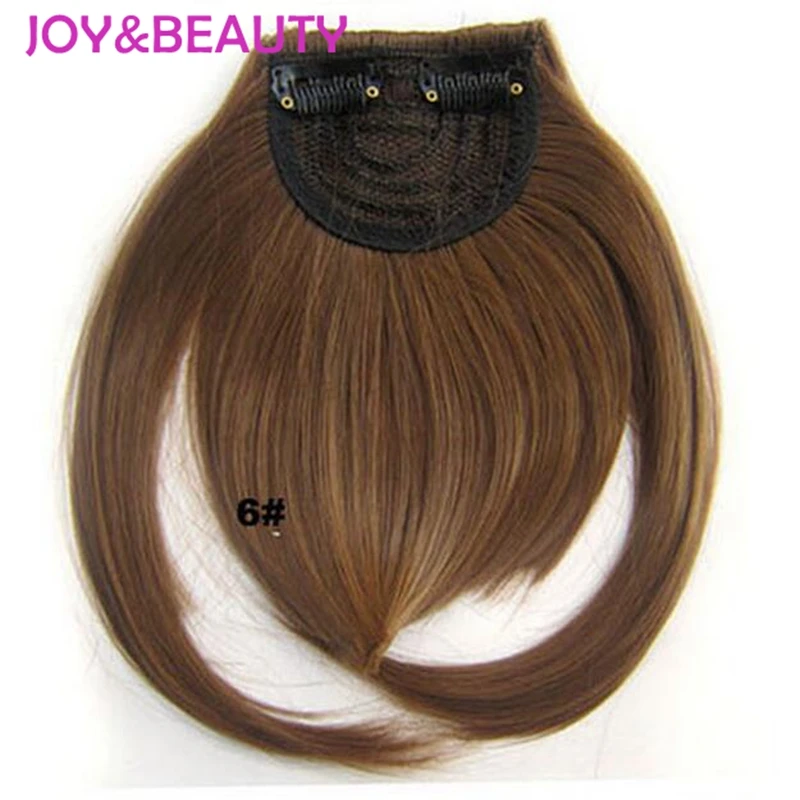 JOY& BEAUTY волосы синтетические волосы Striaght челка клип на зажиме спереди Аккуратные взрыва высокая температура волокно 6 дюймов длинные