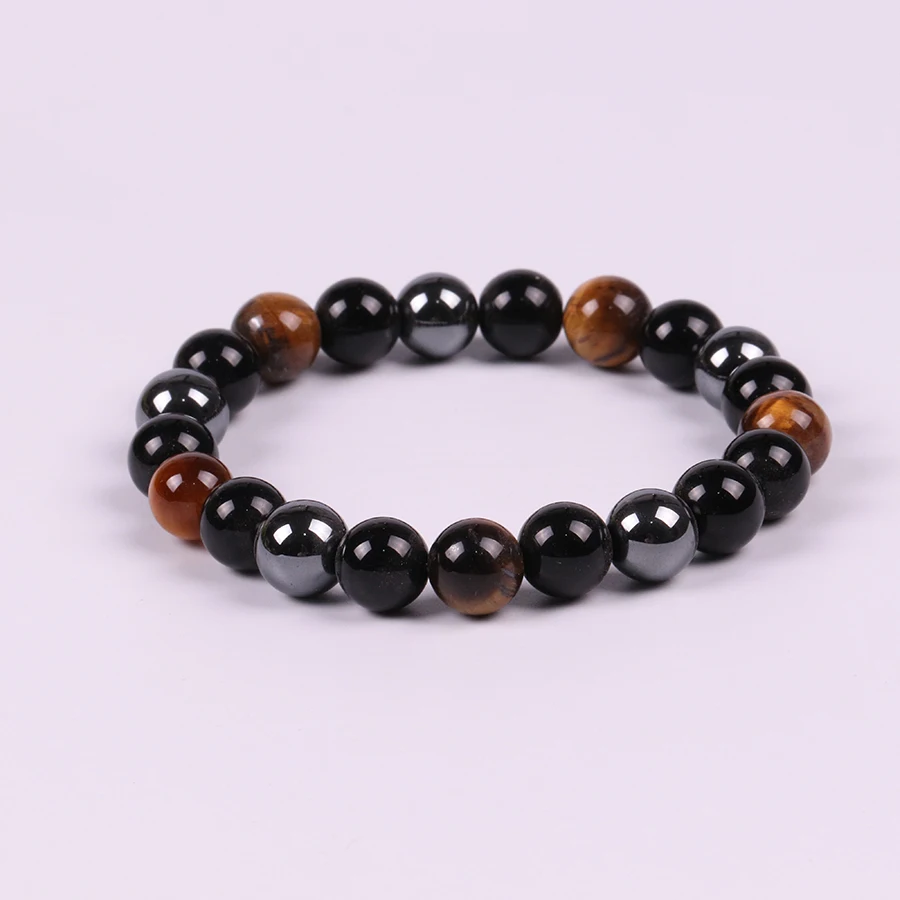 

Tiger Eye Beads With Hematite Pave Bracelet Fashion Magnetic Healing Bracelets Good For Losing Weight Unique Jewelry Women Men