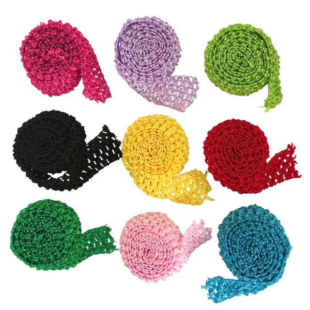1.5 Inch Wide Crochet Headband Elastic Bands 1 Meter For Tutu Skirts