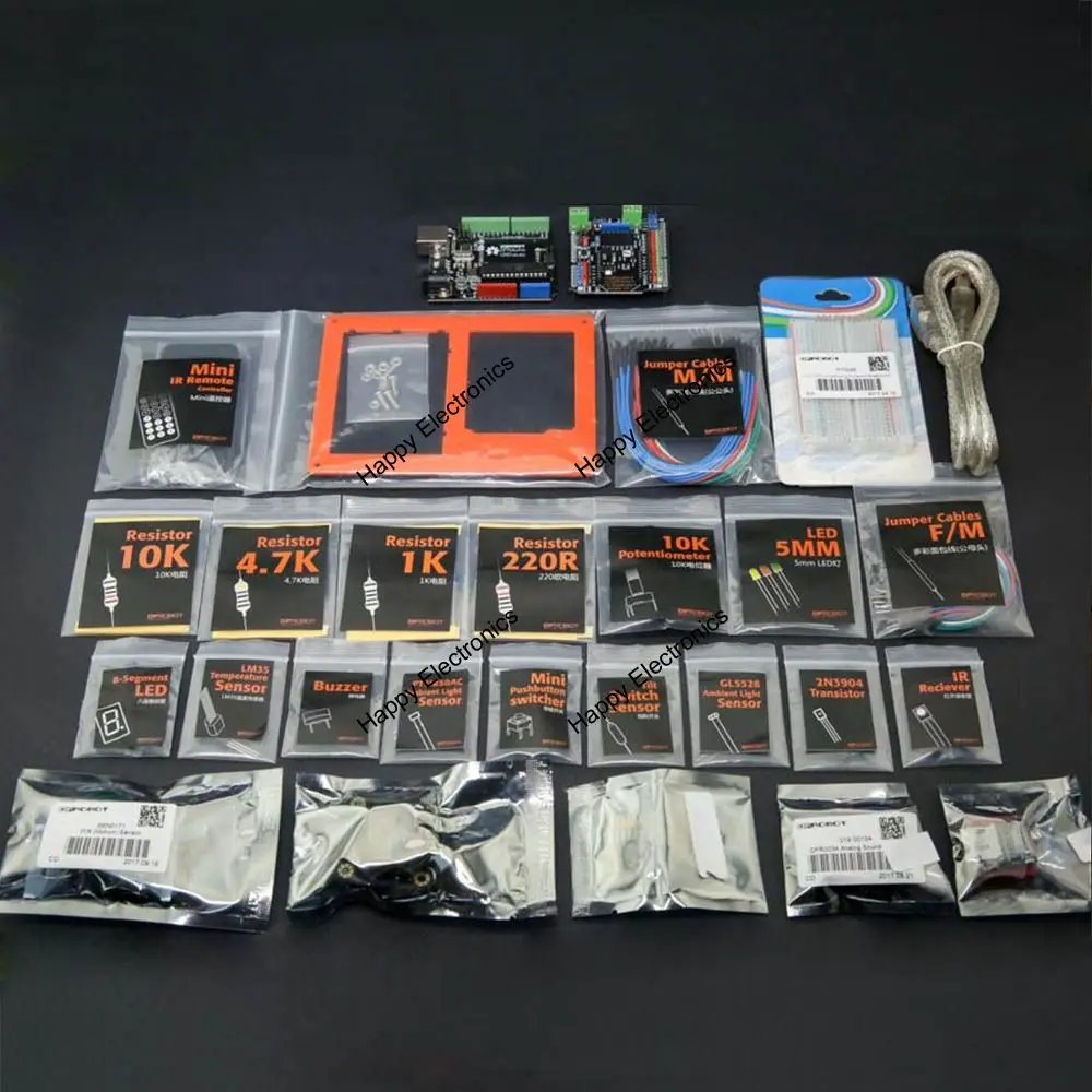 Набор DFRobot Zero to Hero с DFRduino UNO R3 на основе 38 онлайн уроков для начинающих и