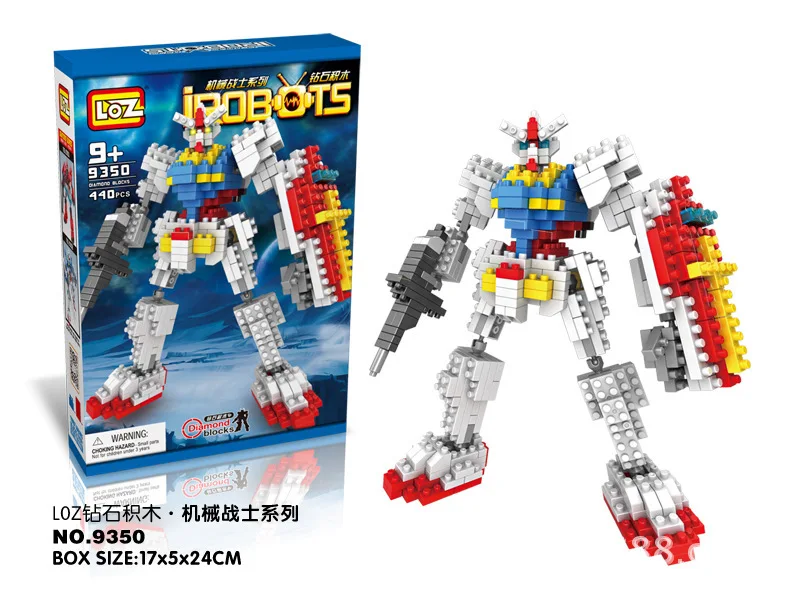 Новый гандам Gundam робот бриллиант аниме фигурки Модель строительные блоки LOZ 15 см 6