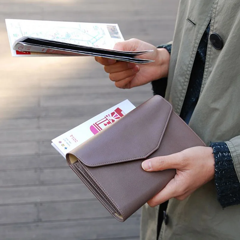  2016 New Fashion Envelope Women Wallet PU Leather Wallet Long Coin Purse Mobile phone bag Multi function card package #L09716 