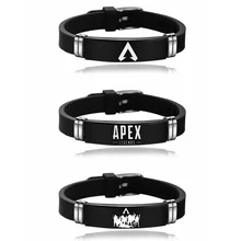 Apex Legends Браслет Горячая FPS игра логотип из нержавеющей стали силиконовый браслет черный ремешок для часов друг подарок вентиляторы сувенир 10 шт./партия