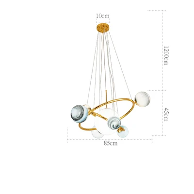 Творческий планета люстра Nordic Light Костюмы магазин кафе декоративные лампы Гостиная Спальня бар Фэнтези Детская комната освещения