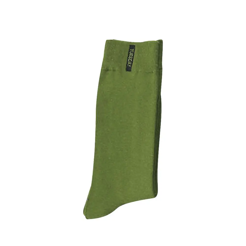 Fashion Men British Style Cotton Socks Business Casual Weekly Socks-Solid