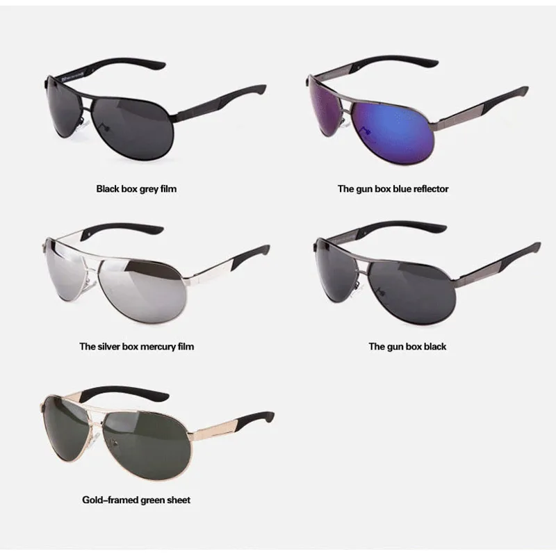 Модные мужские солнцезащитные очки с поляризованным покрытием UV400, мужские зеркальные очки для вождения, солнцезащитные очки для мужчин