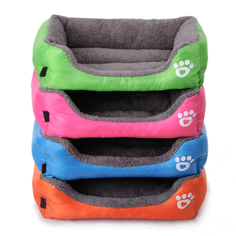 Rectangle Soft Dog House For Small Dog Middle Dog Mat Warm Cat Bed Nest Pet Sleeping Bag Puppy Bed Cushion (2)
