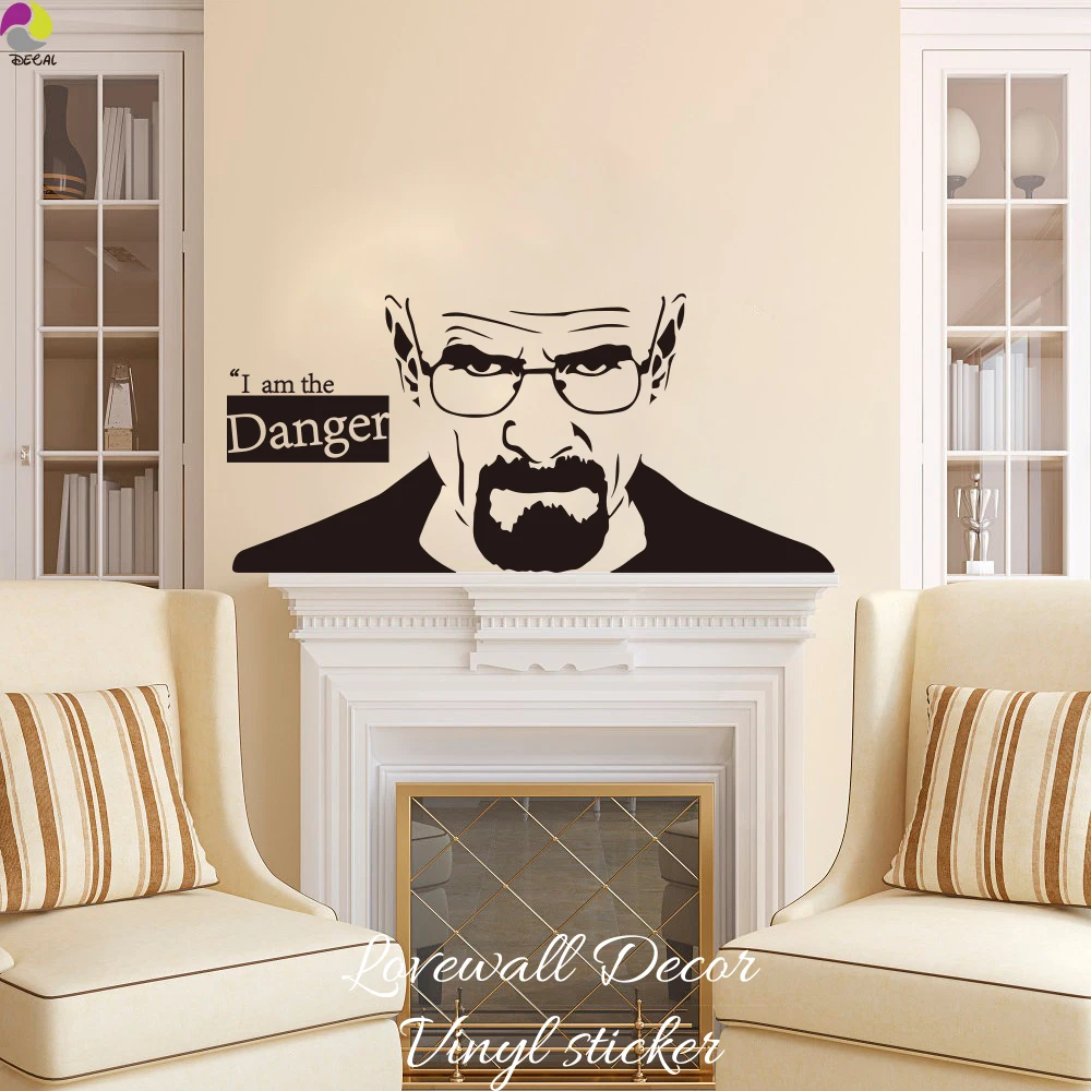 Breaking Bad Wall Sticker Kitchen Bedroom I Am The Danger Quote Wall Decal Kids Room Living Room Vinyl Home Decor Art Mural (3)