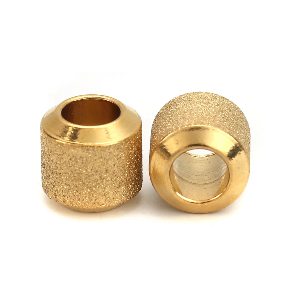 

DoreenBeads 304 Stainless Steel Spacer Beads Cylinder Gold Rose Gold Sparkledust 10mm( 3/8") Dia., Hole: Approx 5.6mm, 2 PCs