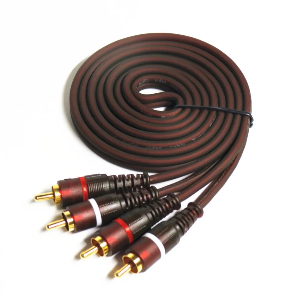 High-quality silicone flexible cable oxygen-free copper audio cable 2RCA digital audio HiFi power amplifier audio cable