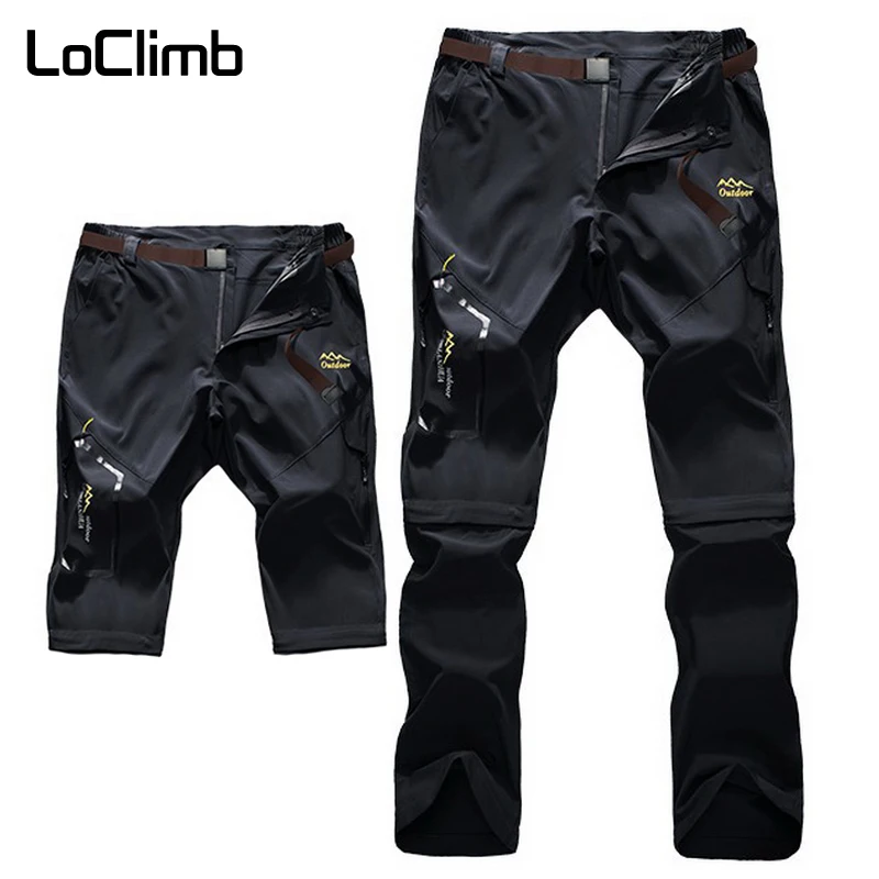 LoClimb Brand Stretch Camping Hiking Pants Men Women 2018 Summer Waterproof Sport Trousers For Cycling Trekking Climbing,AM051