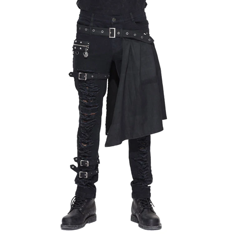 Мужские брюки в стиле панк со съемными вставками мужские карандаш|mens pencil pants|fashion