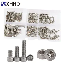 DIN912 Hex Socket Head Cap Screw Metric Thread Hexagon Allen Bike Machine Bolt Nut Set Assortment Kit Box 304 Stainless Steel M2 цена DIN912 Hex Socket Head Cap Screw Metric Thread Hexagon Allen Bike Machine Bolt Nut Set Assortment Kit Box 304 Stainless Steel M2 цены онлайн