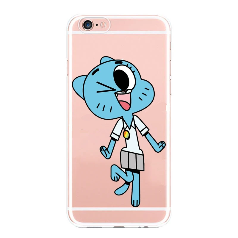 Аниме ТВ удивительный мир Gumball Мягкий силиконовый чехол для телефона iPhone8 8Plus 7 7Plus 6s 6s Plus мультяшный чехол - Цвет: TPU