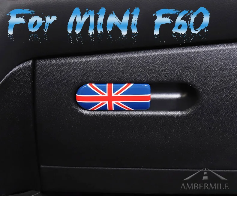 ABS Car Storage Box Switch Handle Cover Glovebox Handle Sticker for Mini Cooper Countryman F60 Accessories Car Styling (1)