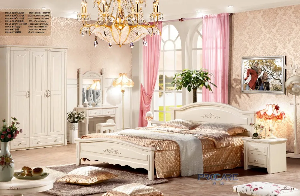 Foshan shunde muebles juego de dormitorio de estilo europeo para la