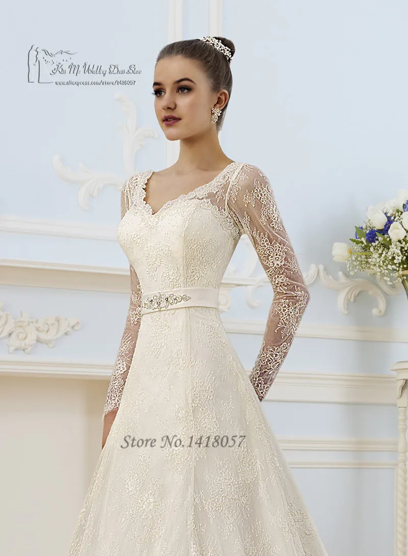 Vintage Ivory Spring Wedding Dress Long Sleeve Lace Gowns A Vintage Ivory Spring Wedding Dress Long Sleeve Lace Gowns A Line Bride Dresses Corset Back Vestido De Noiva Renda On Aliexpress Alibaba Group