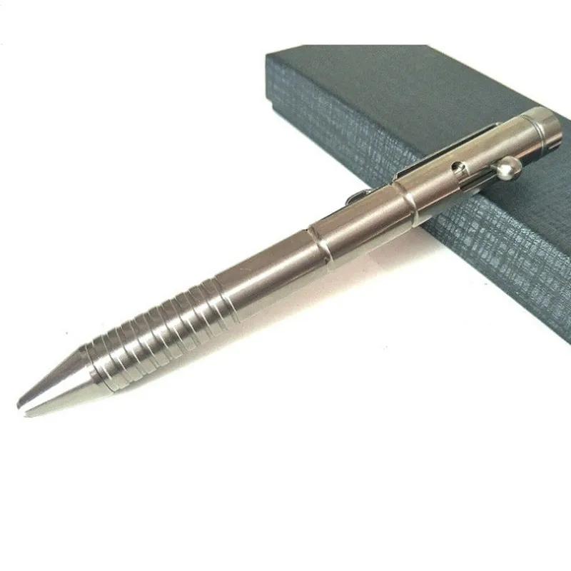1 шт. титановая тактическая металлическая ручка-болт для самозащиты Вольфрамовая стальная головка оконное оборудование наружная защита EDC карманный инструмент - Цвет: Серебристый