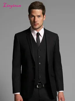

Linyixun Light Grey Tuxedos Custom Made Men's Suits Prom Suits Groomsmen Mens Wedding Suits