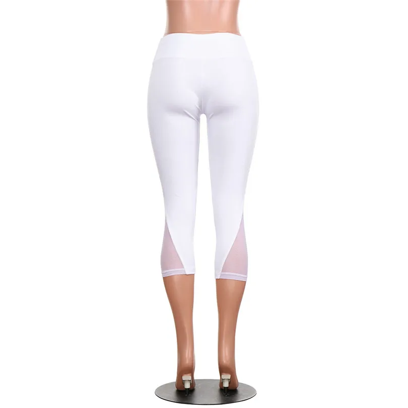 Summer Women Crop Yoga Pants Fitness Workout Cropped Sport Leggings Skinny Capris 34 Gym Running 2019 new hot sale #4m14 (4)