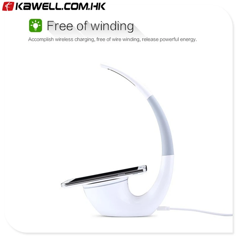 

10 pcs a lot High-technology Wireless Charger Phantom Table Lamp Wireless Life Infinite Freedom Eyecare Phone Power Charger