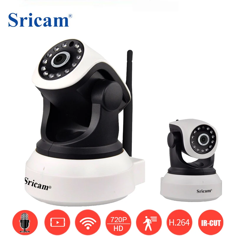 

Sricam SP017 720P Onvif 2.4.2 Home Surveillance P2P IP Camera Wifi H.264 IR-Cut Cameras Supports NVR Real Time Monitoring 128GB