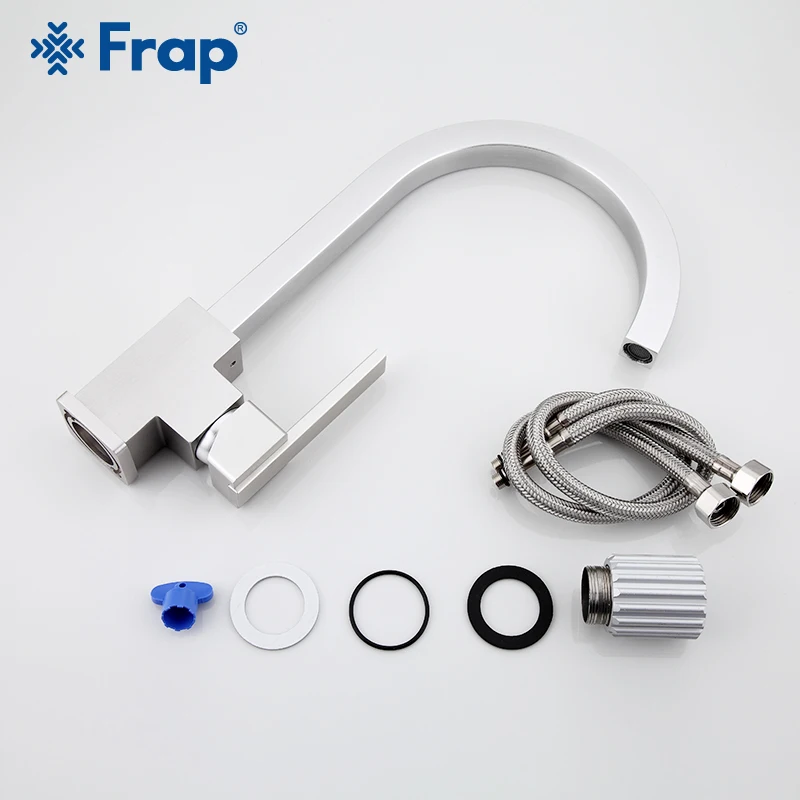 FRAP Kitchen Faucet space aluminum kitchen mixer faucet sink taps saving water deck mounted cold and hot water faucets          