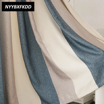 

Modern Mediterranean Striped Blackout Curtains For Bedroom Living Room Window Treatments Tulle Curtains Custom Made Home
