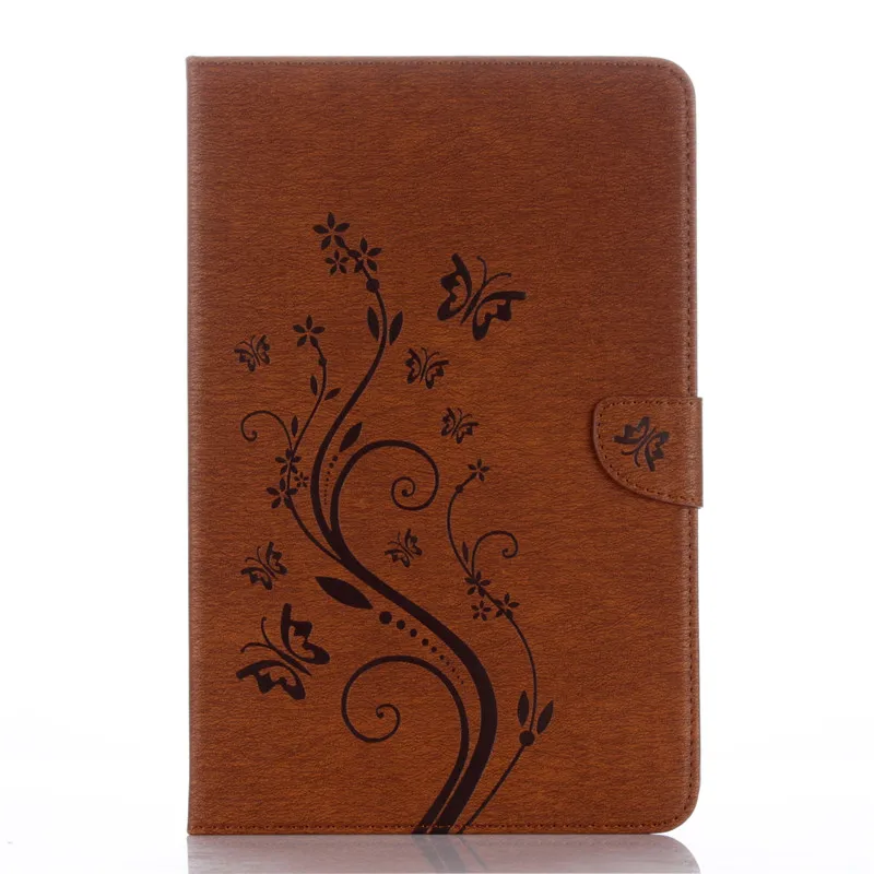Printing Magnetic Wallet Smart Tablet Case For SAMSUNG Galaxy Tab A A6 10.1 P580 P585 Butterfly Embossed Flip PU Leather Cover (28)