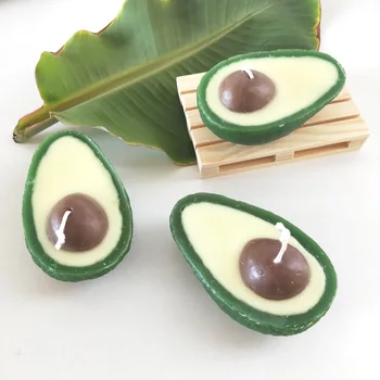 

Simulation Avocado Shape Candles Artificial Fruit Candles Christmas Eve Wedding Party Decoartion Supplies Creative Gift