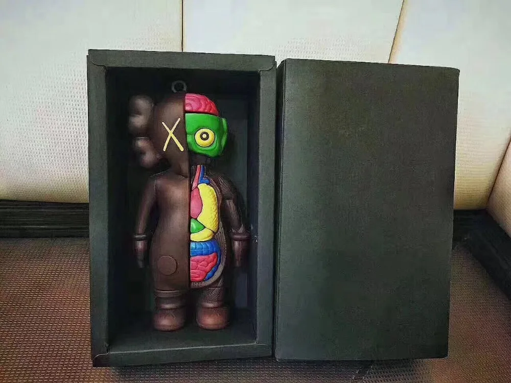 

16 cm Originalfake hotness thermal inductance KAWS Dissected Companion Figure With Original Box change color power charge bank