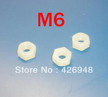 

M6 nylon hex nuts plastic According with RoHS 1000 pcs/lot