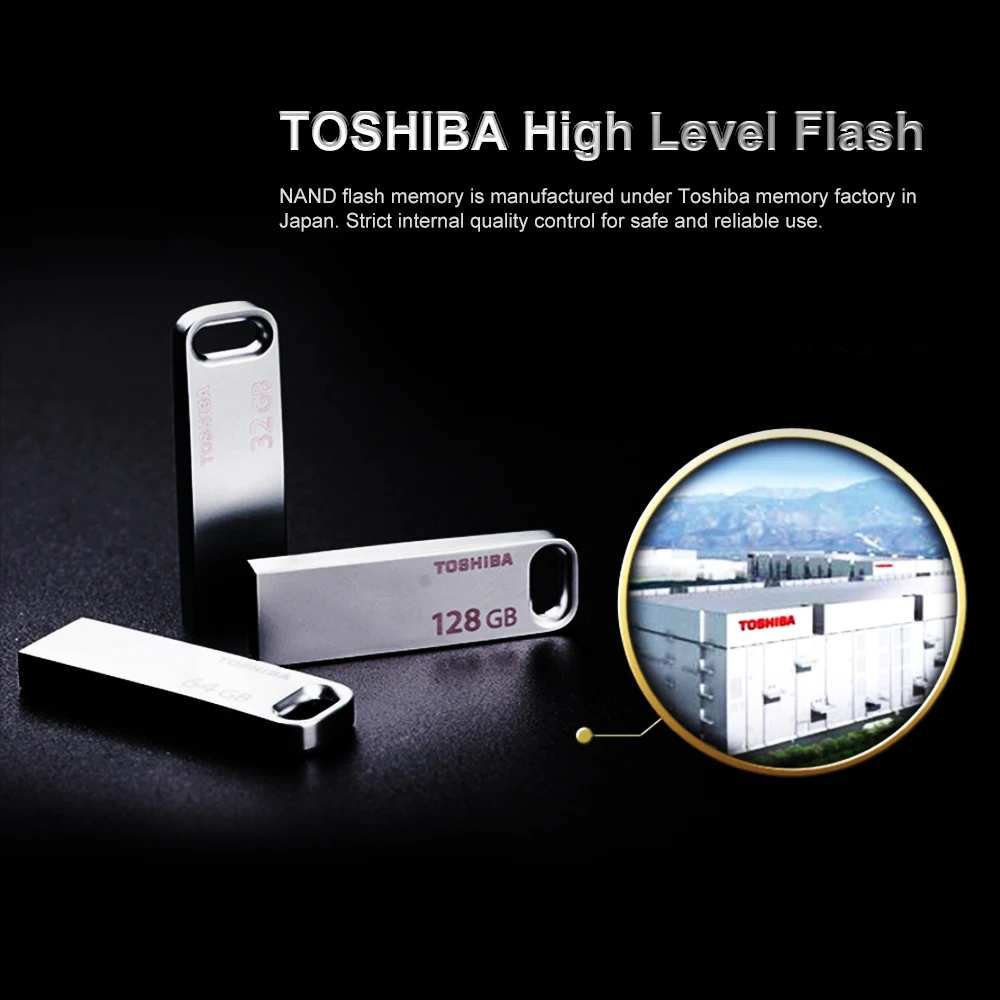 Toshiba U диск 32G 64G 128G USB 3,0 U363 серебристый(металлический USB флэш-накопитель) диск памяти внешний накопитель