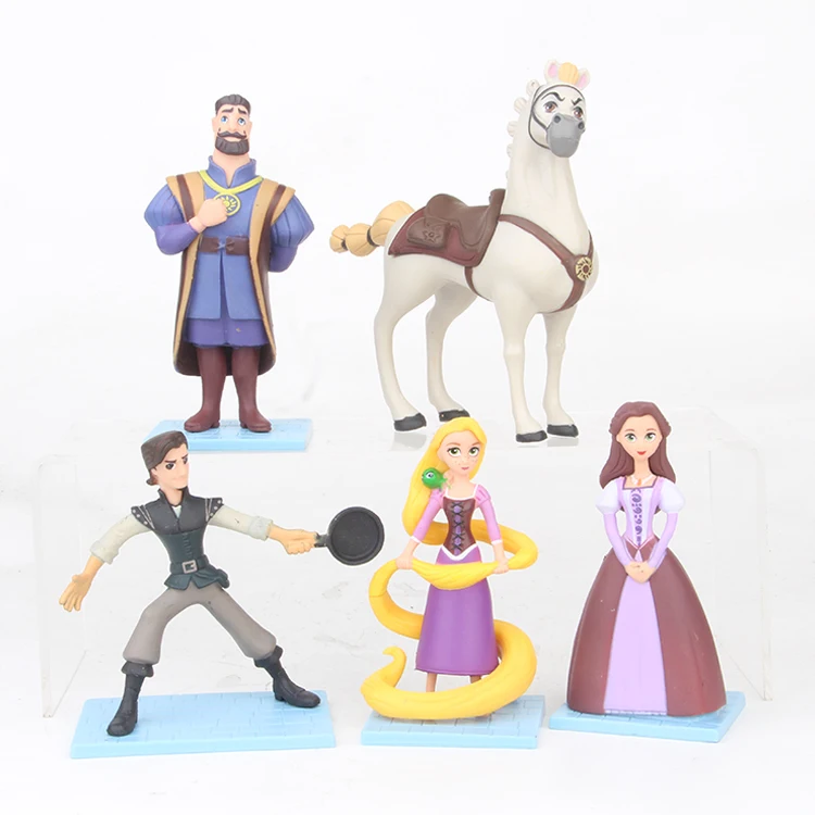 

5pcs/set Tangled Rapunzel Flynn Rider Mother Gothel Pvc Figure Model Toys 9-12cm